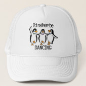 Dancing Pinguine Design Hat Truckerkappe (Vorderseite)