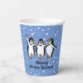 Dancing Pinguine Design Paper Cups Pappbecher (Rückseite)