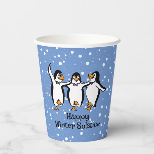 Dancing Pinguine Design Paper Cups Pappbecher (Rückseite)