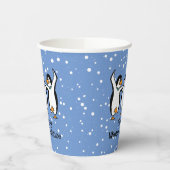 Dancing Pinguine Design Paper Cups Pappbecher (Links)