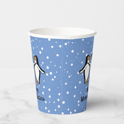 Dancing Pinguine Design Paper Cups Pappbecher (Rechts)
