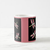 Dancing Pink Dragonflies Kaffeetasse (Mittel)