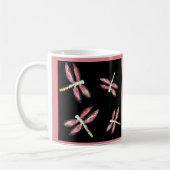 Dancing Pink Dragonflies Kaffeetasse (Links)