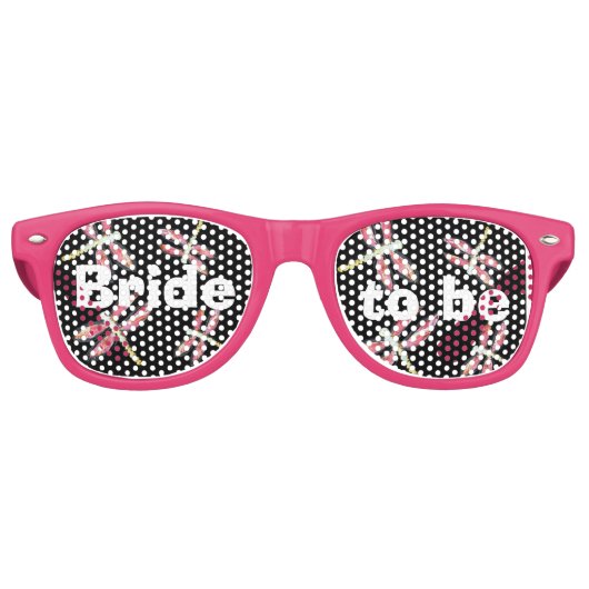 Dancing Pink Dragonfly Partybrille (Vorderseite)