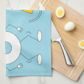 Dancing Powded Donut & Coffee Tasse: Geschirrtuch (Viertel Falte)