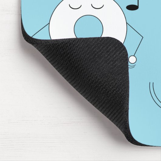 Dancing Powded Donut & Coffee Tasse: Mousepad (Ecke)