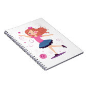 Dancing Princess Ballerina Spiral Notebook Notizblock (Rechte Seite)