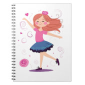 Dancing Princess Ballerina Spiral Notebook Notizblock (Vorderseite)