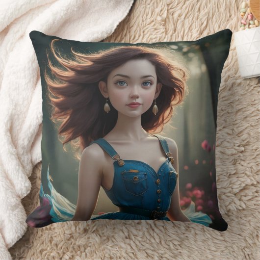 Dancing Princess Foto Throw Kissen (Decke)