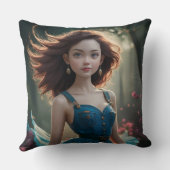Dancing Princess Foto Throw Kissen (Rückseite)