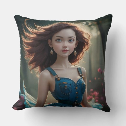 Dancing Princess Foto Throw Kissen (Vorderseite)