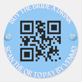 Dancing Queen Bachelorette Drink QR Code Aufkleber
