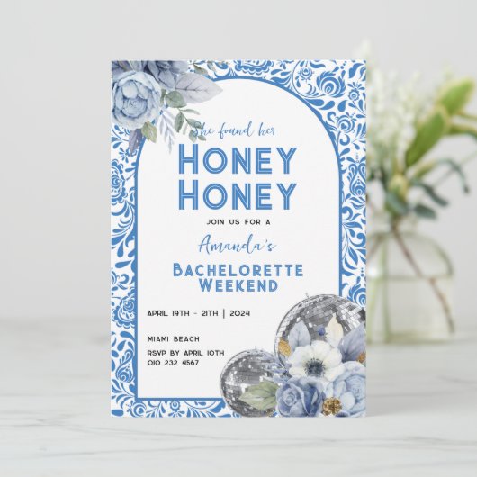 Dancing Queen Bachelorette Wochenende Ausflug Einladung (Stehend Vorderseite)