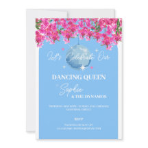 Dancing Queen Bachelorette Wochenende Einladung
