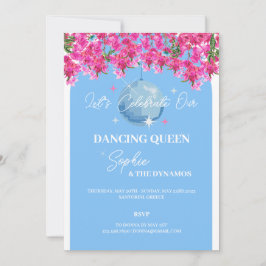 Dancing Queen Bachelorette Wochenende Einladung
