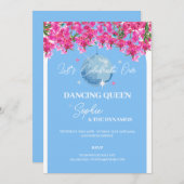 Dancing Queen Bachelorette Wochenende Einladung (Vorne/Hinten)
