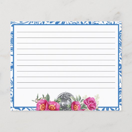 Dancing Queen Blue Tile Disco Brautparty Rezept (Rückseite)