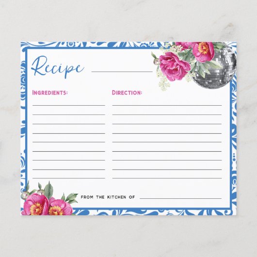 Dancing Queen Blue Tile Disco Brautparty Rezept (Vorderseite)