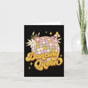Dancing Queen Boho Disco Blume 70er 80er Women Karte