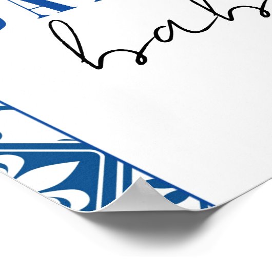 Dancing Queen bougainvillea Baby Dusche Empfang Poster (Ecke)