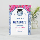 Dancing Queen Disco Ball Class of 2026 Graduation Ankündigung (Stehend Vorderseite)