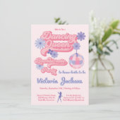 Dancing Queen Disco Junggeselinnen-Abschied Einladung (Stehend Vorderseite)