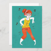 Dancing Queen Einladung (Vorne/Hinten)