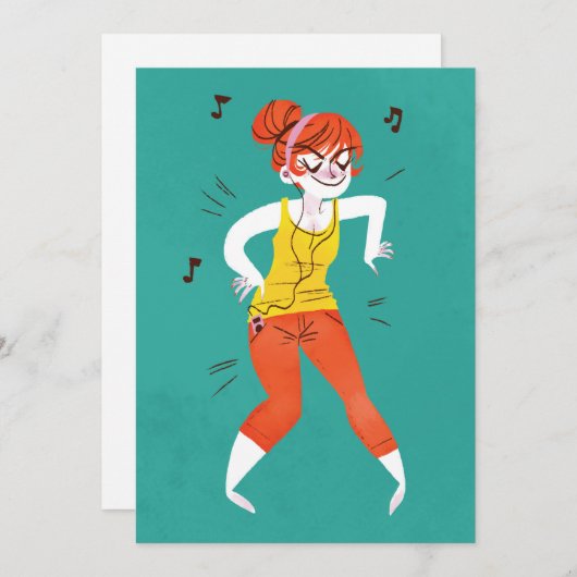 Dancing Queen Einladung (Vorne/Hinten)