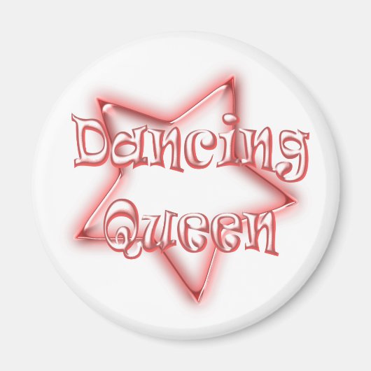 Dancing Queen Girls Pink Kühlschrankmagnet (Vorne)