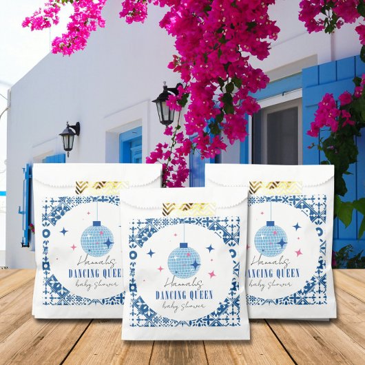 Dancing Queen greek Musical Disco Baby Dusche Geschenktütchen