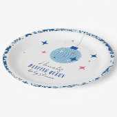 Dancing Queen greek Musical Disco Baby Dusche Pappteller (Schrägansicht)