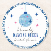 Dancing Queen greek Musical Disco Brautparty Runder Pappuntersetzer (Vorderseite)
