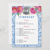 Dancing Queen Mamma Mia Bachelorette Itinerary Einladung (Rückseite)