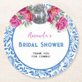 Dancing Queen Mamma Mia Disco Brautparty Runder Pappuntersetzer (Vorderseite)