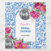 Dancing Queen Mamma Mia Disco Brautparty Weinetikett (Einzelnes Label)