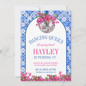 Dancing Queen Mediterranean Geburtstag Einladung (Vorderseite)