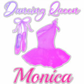 Dancing Queen Quote Pink Cute Ballerina Dress Shoe Aufkleber (Vorderseite)