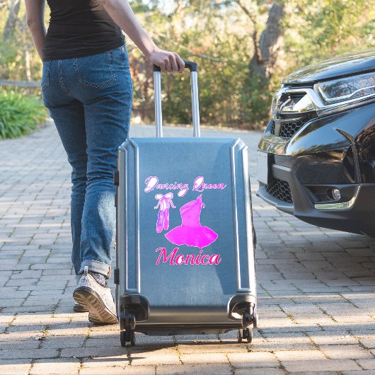 Dancing Queen Quote Pink Cute Ballerina Dress Shoe Aufkleber (Koffer Insitu)