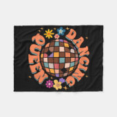 Dancing Queen Retro Bridesmaids Disco Bachelo Fleecedecke (Vorderseite (Horizontal))
