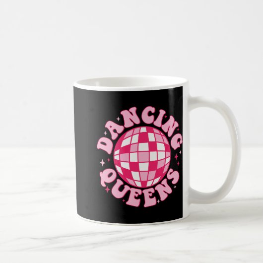 Dancing Queen Retro Bridesmaids Disco Bachelo Kaffeetasse (Rechts)