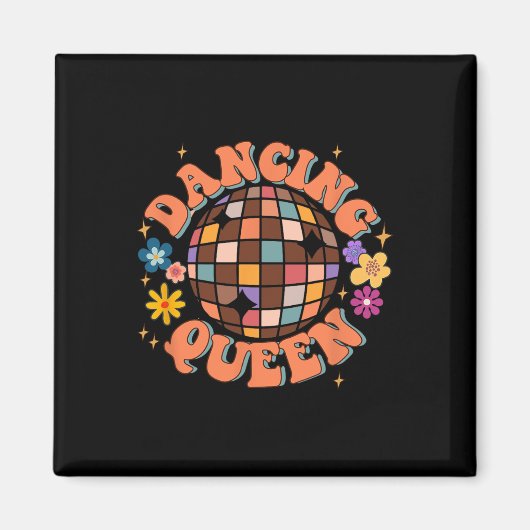 Dancing Queen Retro Bridesmaids Disco Bachelo Magnet (Vorne)