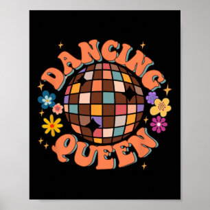 Dancing Queen Retro Bridesmaids Disco Bachelo Poster