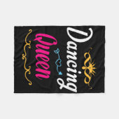 Dancing Queen Retro Moderne Art Fleecedecke (Vorderseite (Horizontal))