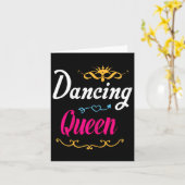 Dancing Queen Retro Moderne Art Karte (Gelbe Blume)