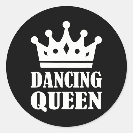 Dancing Queen Runder Aufkleber (Vorderseite)