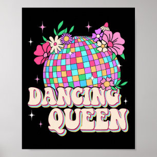 Dancing Queen Shirt Retro Dance Mama 70er 80er Poster