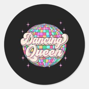 Dancing Queen Shirt Vintag Dancing 70er Kinder Gir Runder Aufkleber