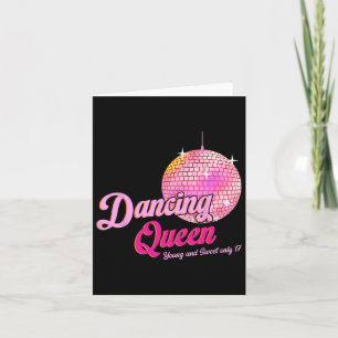 Dancing Queen T-Shirt 17 Geburtstag Vintage Tanzsc Karte