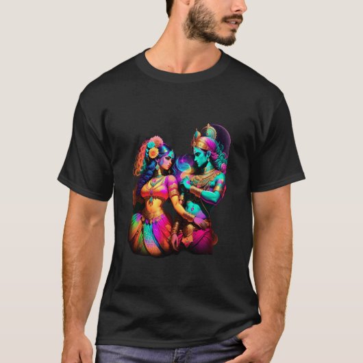 Dancing Radha Krishna T-Shirt (Vorderseite)