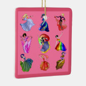 Dancing Rainbow Princesses populär rosa Keramikornament (Rechts)